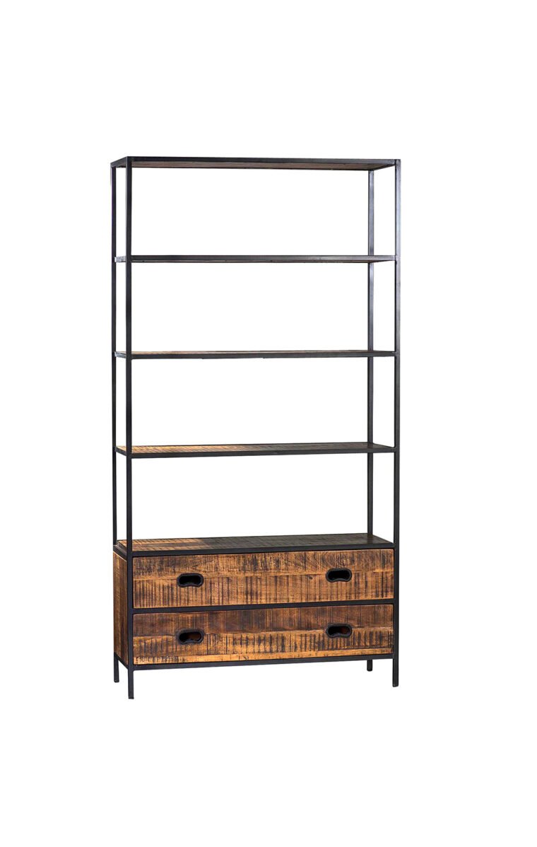 Milano Two Drawer 43 Inch Bookshelves