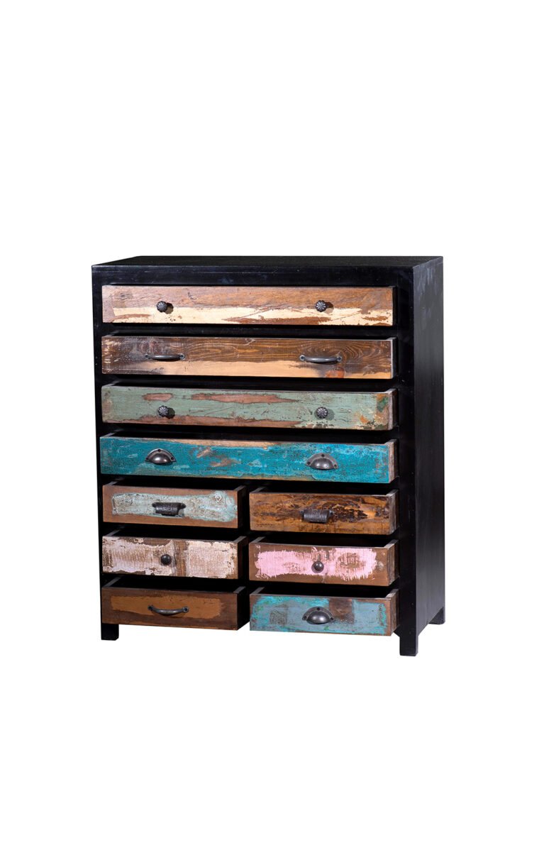 Wooden 10 Drawer Cabinet