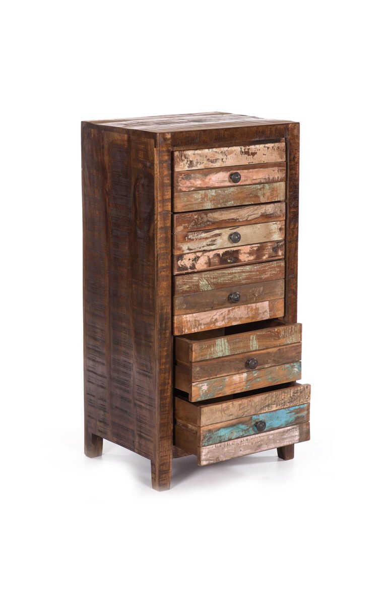 Wooden Chest Of 5 Drawers