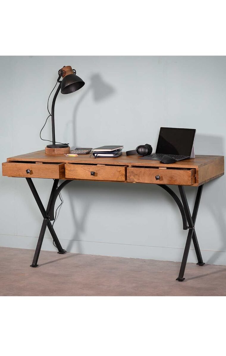 Dakota Wood Metal Desk