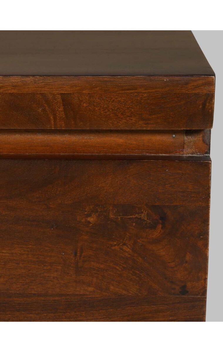 Provincial Wood Metal Flip Top Trunk