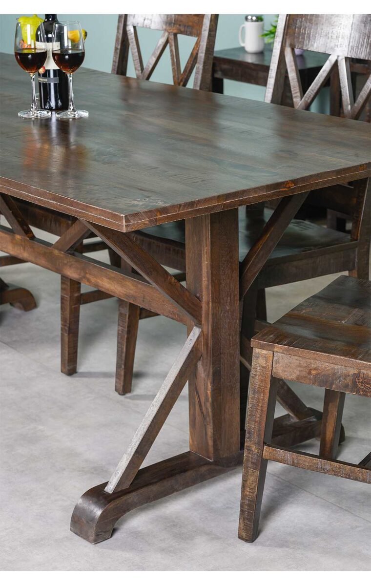 Nairobi Wooden Dining Table is a centerpiece for your home, and not just because it's the anchor of your dining room ensemble: it's also important for gathering your family and friends around a meal.