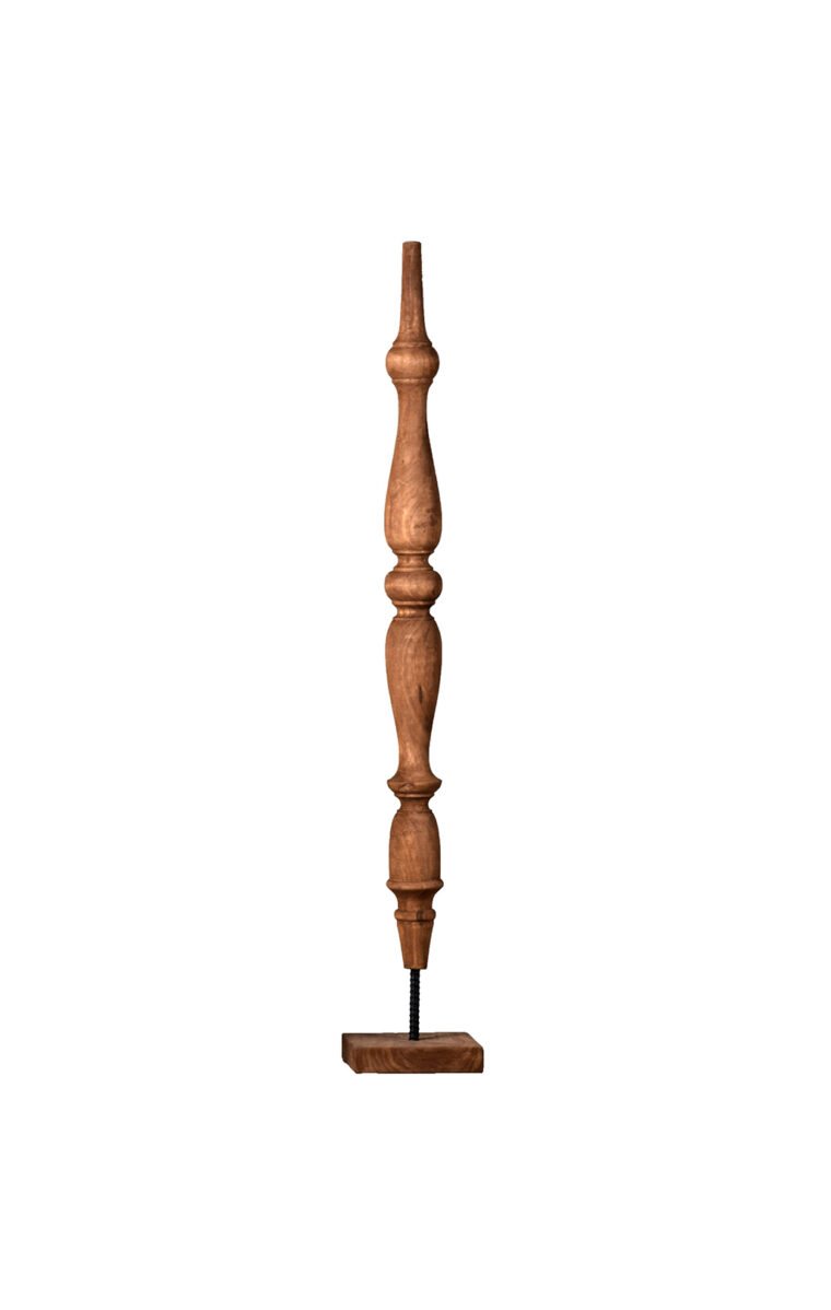 Villa 2 Spinster On Stand Is very Beautiful addition on Table Tops and showcase. The Spinster is Carved by hand by Skilled Indian Artisians. The Finish on the Spinster is Weathered Vintage Finish.