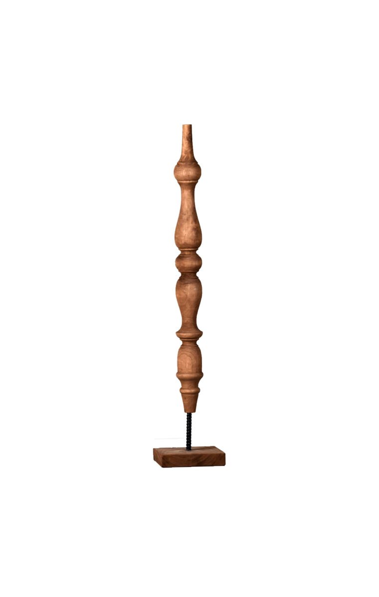 Villa 2 Spinster On Stand Is very Beautiful addition on Table Tops and showcase. The Spinster is Carved by hand by Skilled Indian Artisians. The Finish on the Spinster is Weathered Vintage Finish.