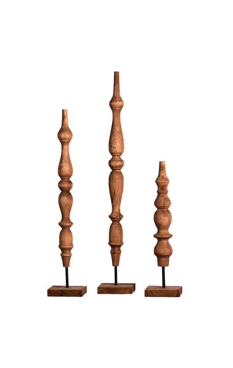 Villa 2 Spinster On Stand Is very Beautiful addition on Table Tops and showcase. The Spinster is Carved by hand by Skilled Indian Artisians. The Finish on the Spinster is Weathered Vintage Finish.