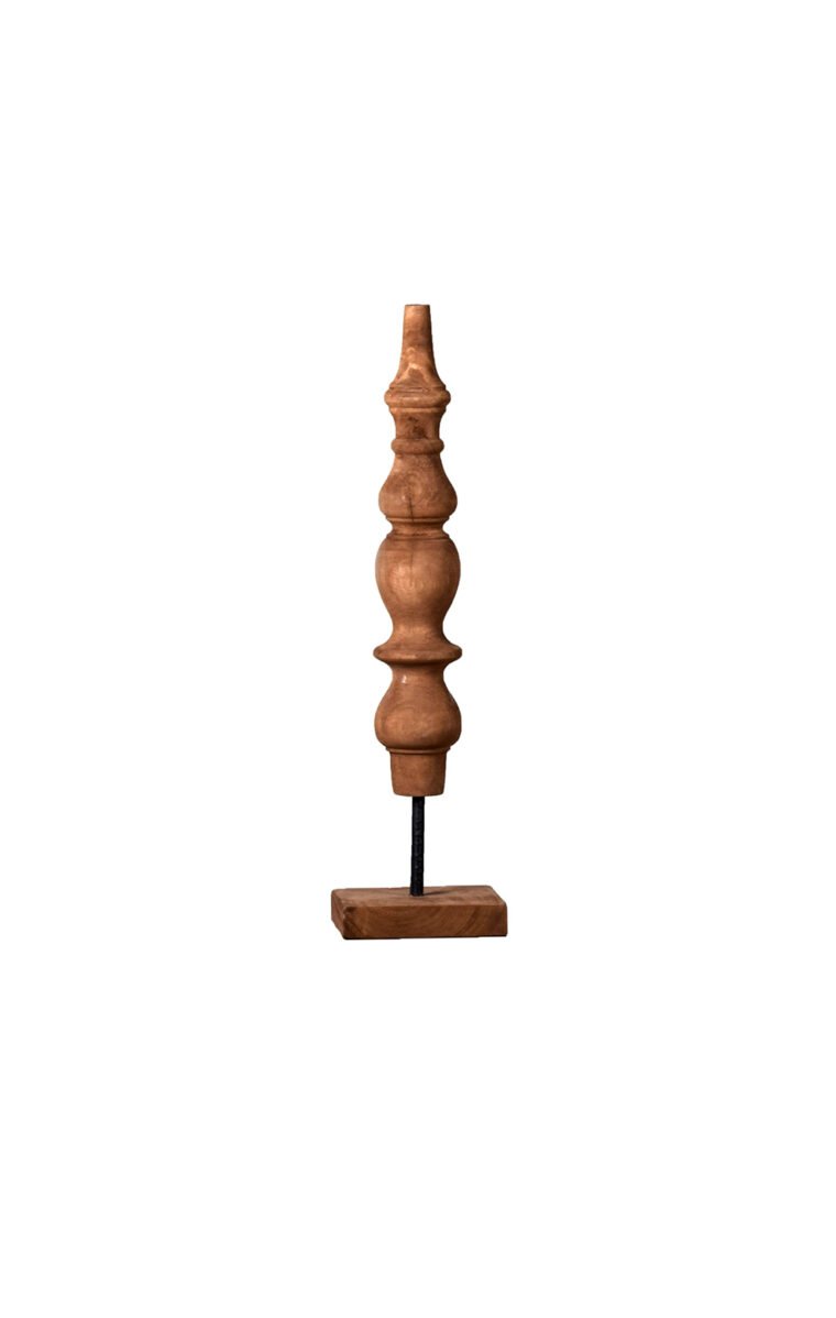 Villa 2 Spinster On Stand Is very Beautiful addition on Table Tops and showcase. The Spinster is Carved by hand by Skilled Indian Artisians. The Finish on the Spinster is Weathered Vintage Finish.